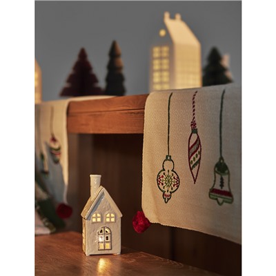 Дорожка с вышивкой Christmas decorations из коллекции New Year Essential, 45х150 см