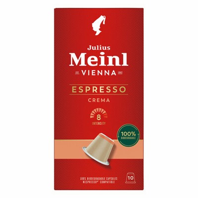 Кофе в капсулах JULIUS MEINL "Espresso Crema" для кофемашин Nespresso, 10 порций, ИТАЛИЯ, 94029