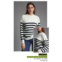 8WB0801 MAGLIA RIGHE MARINIERE