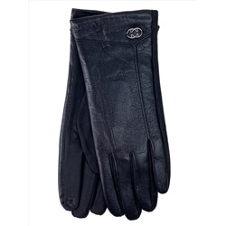 Элегантные женские перчатки из кожи и велюра, цвет черный