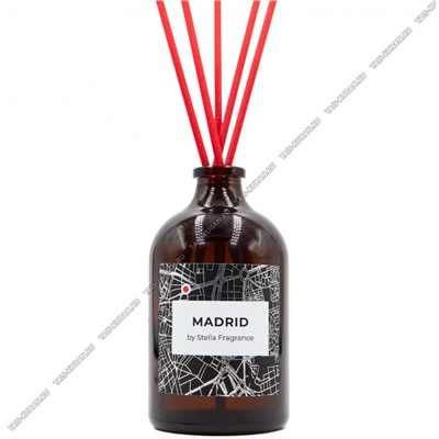 Диффузор AROMA "Маdrid" фл.100мл (мандарин, лимон) 5 ротанг.палоч,служ.до 4х мес (8)