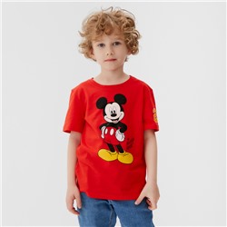Футболка детская Mickey Микки Маус, рост 122-128, красный