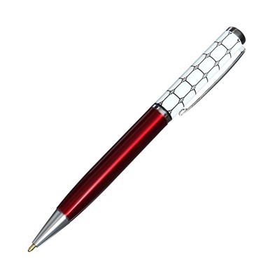 Ручка подарочная, шариковая "Мозаика" в пластиковом футляре, поворотная, бордово-белая