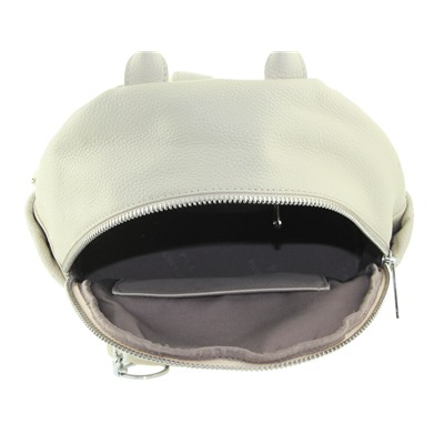 Рюкзак кожаный бежевый стеганный с карманами Polina & Eiterou W 0331-11j