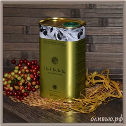 Масло оливковое EXTRA VIRGIN PDO KALAMATA Золотая Серия ILIADA ж/б 500 мл (Греция)
