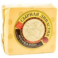 Сыр ТМ ПРУЖАНЫ Монбарон 50% жирн. кубик вкус топл сливок 2,5 кг*6 шт