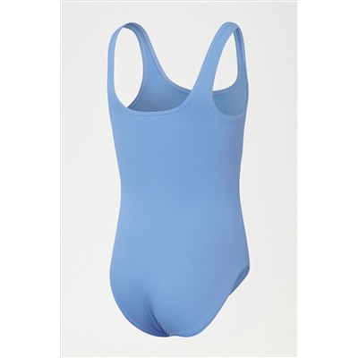 Speedo Girls Blue Textured Swimsuit 1 Piece