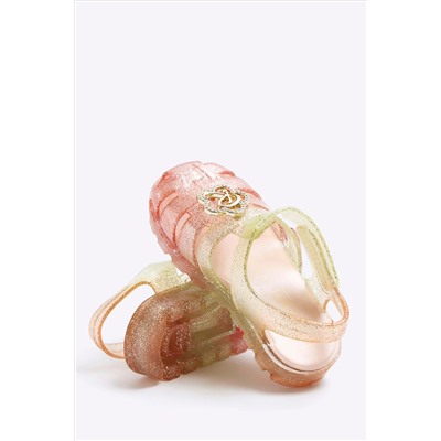 River Island Girls Rainbow Flower Jelly Sandals