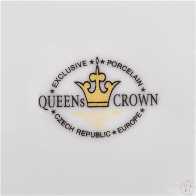 Салатник витой квадратный 27 см на ножке Queen's Crown Полевой цветок