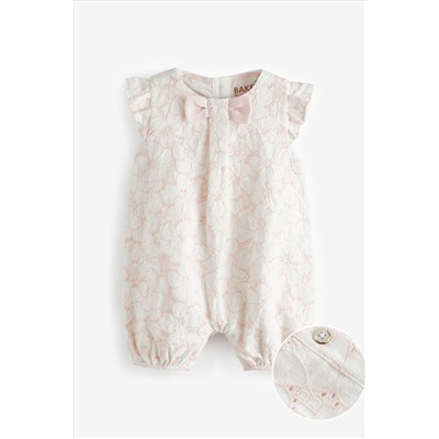 Baker by Ted Baker Pink Broderie Romper