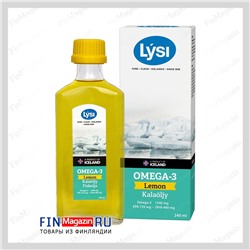 Рыбий жир жидкий с лимоном Омега-3 kalaoljy lemon 1540 mg 240 мл LYSI