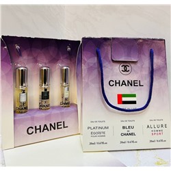 Подарочный парфюмерный набор Chanel 3x20 ml ОАЭ