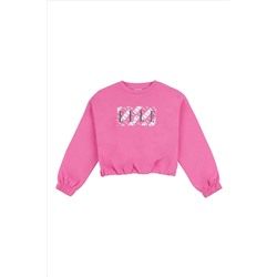 Elle Junior Girls Pink Graphic Print Sweatshirt