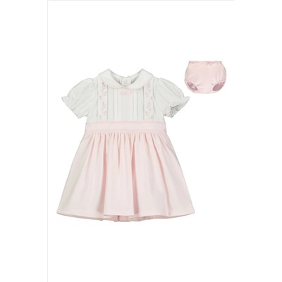 Emile et Rose Dress, emb yoke pleats, Pink skirt & Pants