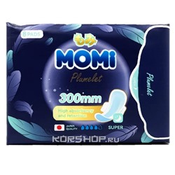 Гигиенические прокладки 300 мм Super Momi, Китай, 8 шт Акция