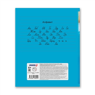 "Светоч" 24ТСКд5_1_3_2 Тетрадь ученическая школьная A5+ 24 л. на скобе 65 г/кв.м , белизна 100 % 30 шт. линия 000379 Яхты