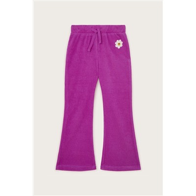 Monsoon Pink Towelling Flared Trousers