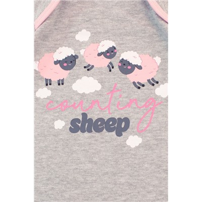 Harry Bear Counting Sheep Girls Farm Sleepsuit