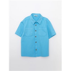 LC Waikiki Базовая габардиновая рубашка с короткими рукавами для мальчика