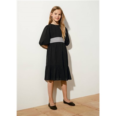 Vestido lazo cuadro vichy -  Niña | MANGO OUTLET España