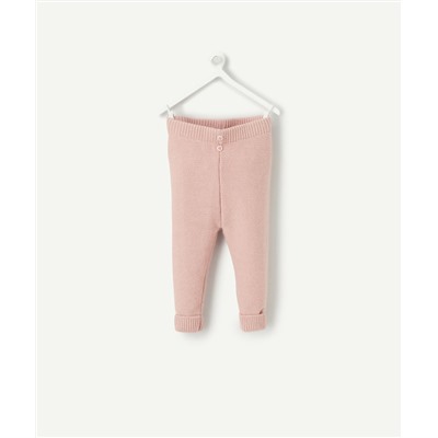 LEGGING BÉBÉ EN MAILLE ROSE