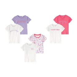 lupilu® Kleinkinder/Kinder Mädchen T-Shirt, 2 Stück, mit Rundhalsausschnitt
