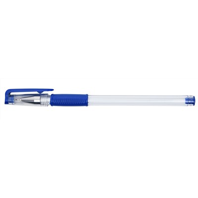Ручка масляная 0.5мм, синяя, резиновый грип, игловидный наконечник, INFORMAT