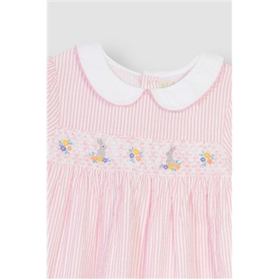 JoJo Maman Bébé Embroidered Smocked Dress