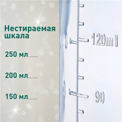 Бутылочка для кормления «Новогодние друзья», классическое горло, 250 мл., от 3 мес., цилиндр, с ручками, подарочная упаковка, Крошка Я