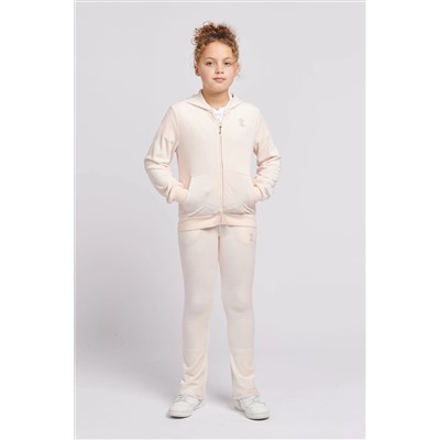 Juicy Couture Diamante Zip Through Cream Hoodie