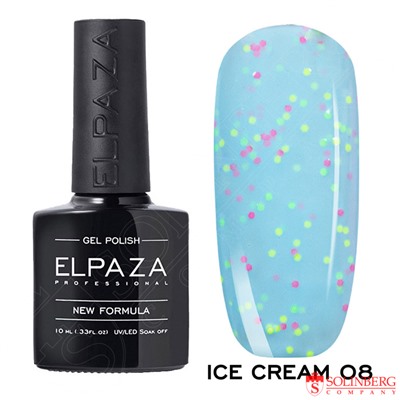 Гель лак для ногтей 10 мл. ELPAZA ICE CREAM №8