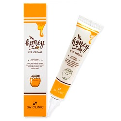 3W Clinic Honey Eye Cream/ Питательный крем для кожи вокруг глаз с экстрактом меда и прополиса, 40мл