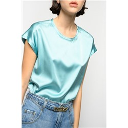 Blusa de seda - Azul claro