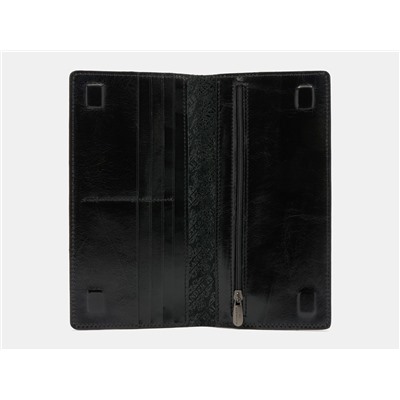 Кожаное портмоне с росписью из натуральной кожи «PR001 Black Попугай»