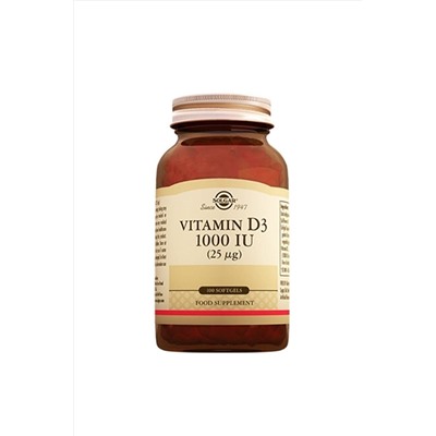 Solgar Vitamin D3 1000 IU 100 Çiğnenebilir Form