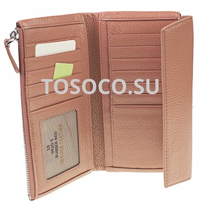 15 9920 pink кошелек GENUINE LEATHER натуральная кожа 9x19x2