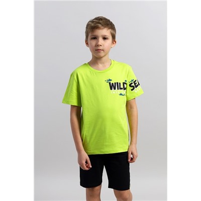 CSKB 90246-36-402 Комплект для мальчика (футболка, шорты),лайм