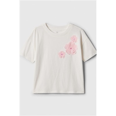 Gap Flower Graphic Short Sleeve Crew Neck T-Shirt (4-13yrs)