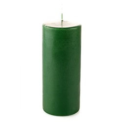 Свеча пеньковая, 7х17 см, зелёная