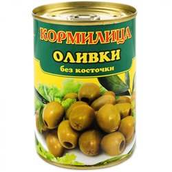 "Кормилица" Оливки с зеленые с лососем ж/б 300 гр.