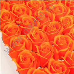 Роза из мыльной пены 3 слоя 5 см 50 шт оранжевый