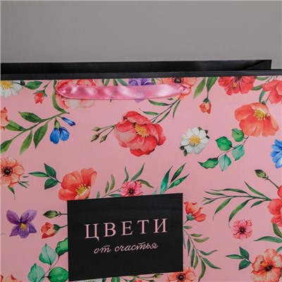Пакет подарочный ламинированный, упаковка, «Цвети», XL 49 х 40 х 19 см