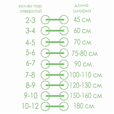 Шнурки для обуви, пара, круглые, d = 5 мм, 110 см, цвет белый