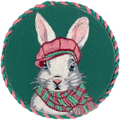 Набор для вышивания "PANNA" "Живая картина" JK-2279 "Брошь. Кролик Жерар" 5.5 х 5.5 см