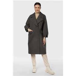01-11151 Пальто женское демисезонное валяная шерсть серый