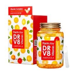 FarmStay Многофункциональная витаминная сыворотка DR V8 Vitamin Ampoule