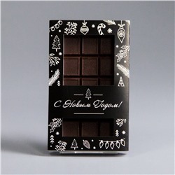 Плитка горького шоколада, новогодняя упаковка