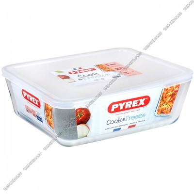 Cook Freez Форма 4л с пласт.крышк,прям 27х22 h9см (3)