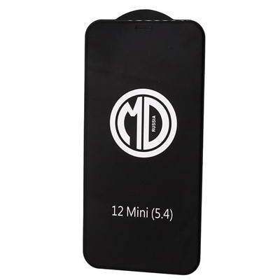 Защитное стекло утолщенное MD iPhone 12 Mini (черный)