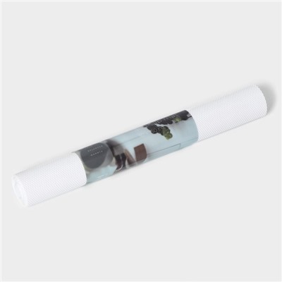 Коврик противоскользящий LaDо́m Elegiam, 30×150 см, цвет белый